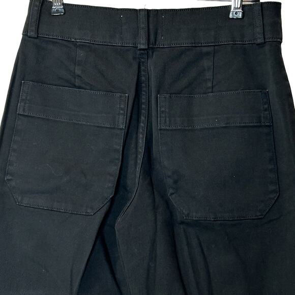 Everlane The Organic Kick Flare High Rise Ankle Pant Black Women 2 NWT - Picture 10 of 13